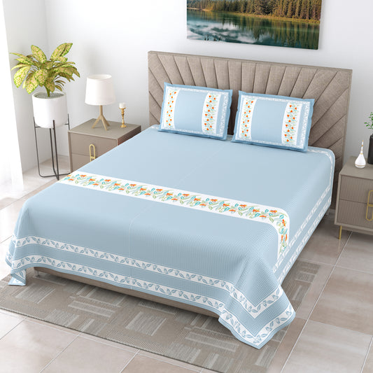 Kalman - 350 TC Handblock Pure Cotton Bedsheet Set