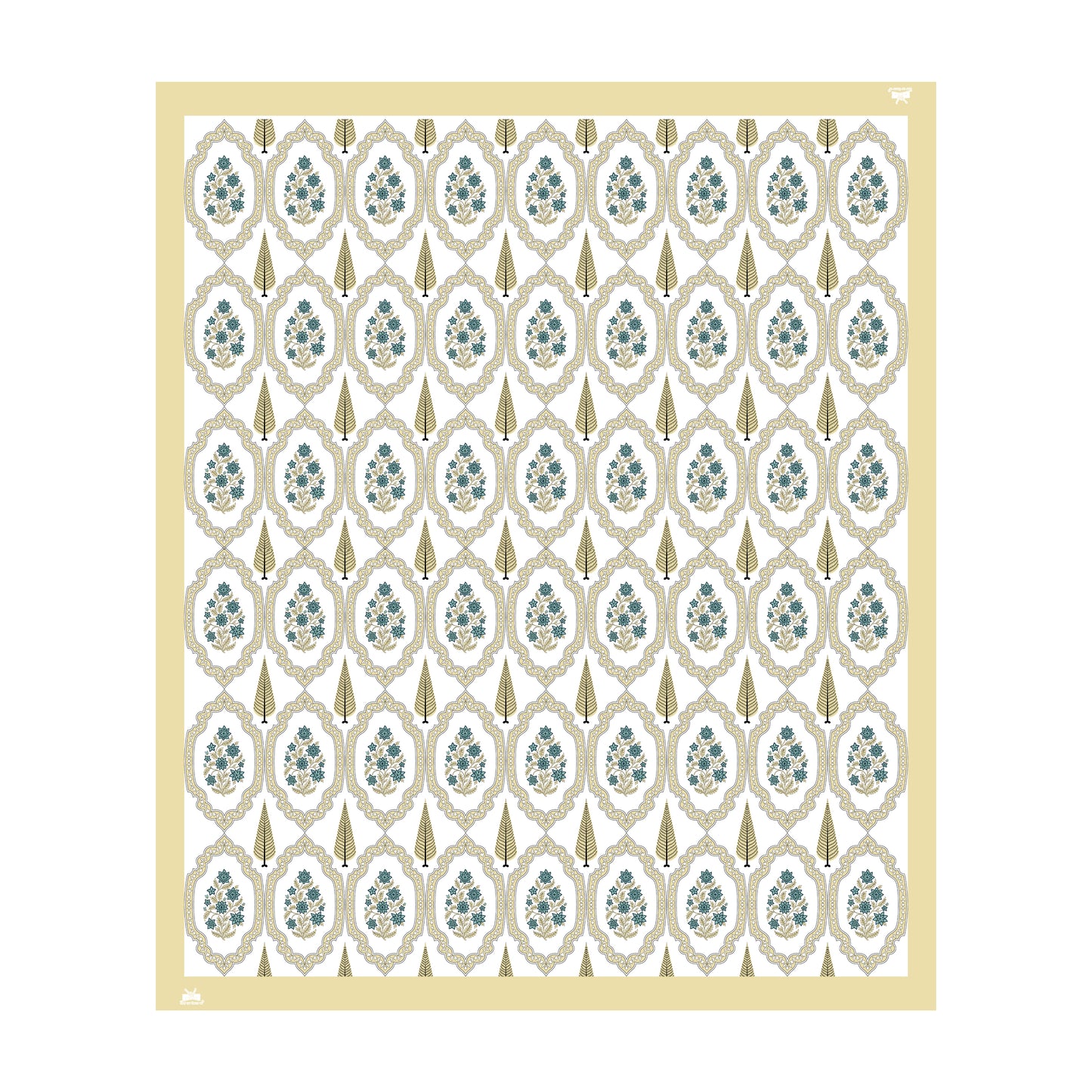 Sanskriti - 350 TC Handblock Pure Cotton Bedsheet Set