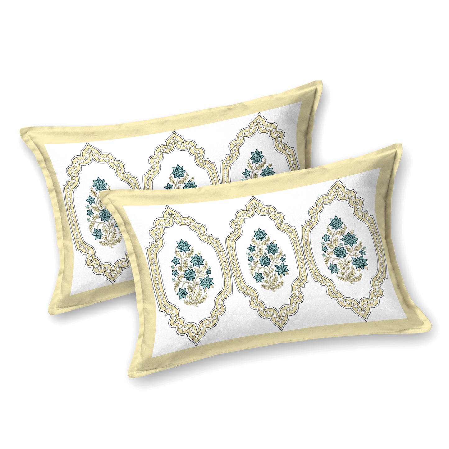 Sanskriti - 350 TC Handblock Pure Cotton Bedsheet Set