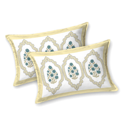 Sanskriti - 350 TC Handblock Pure Cotton Bedsheet Set