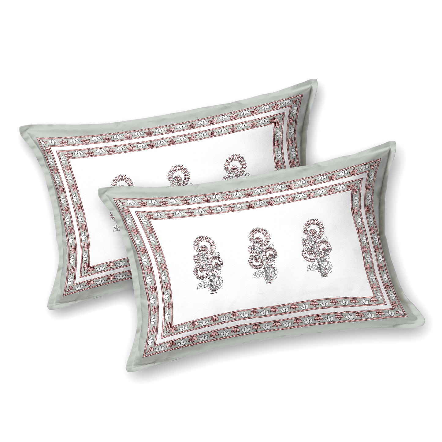 Mehar Motif - 350 TC Handblock Pure Cotton Bedsheet set