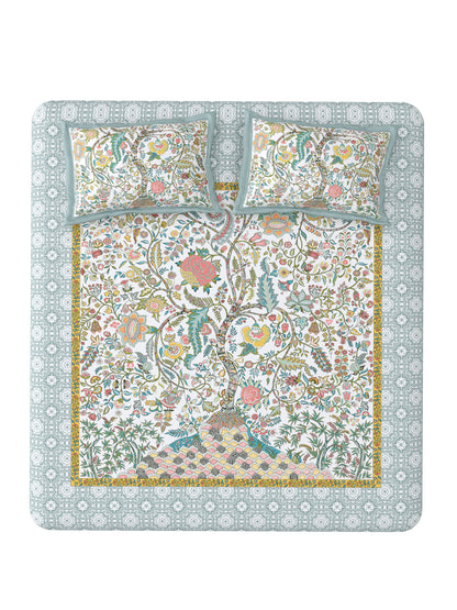 Vaibhav - 350 TC Handblock Pure Cotton Bedsheet Set
