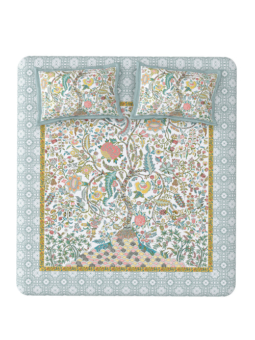 Vaibhav - 350 TC Handblock Pure Cotton Bedsheet Set
