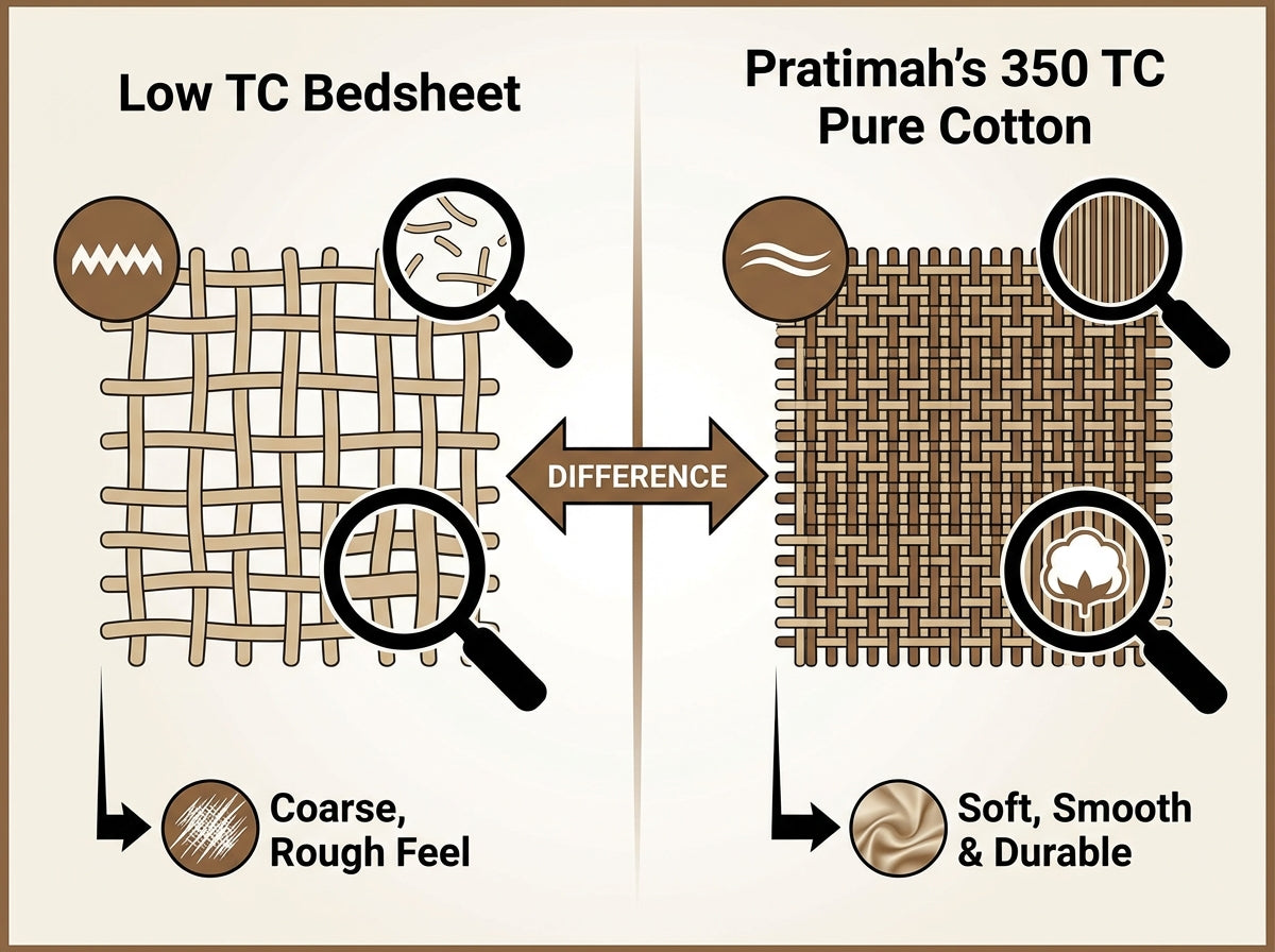 Sanskriti - 350 TC Handblock Pure Cotton Bedsheet Set